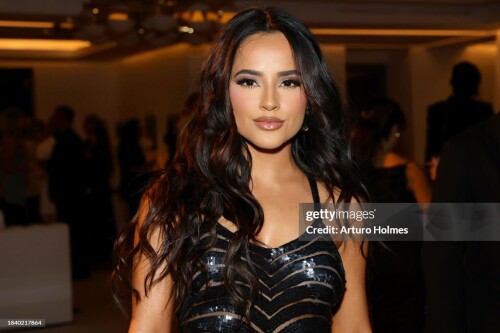 MIAMI BEACH, FLORIDA - DECEMBER 07: Becky G attends W Magazine And Ralph Lauren's Art Basel Celebration on December 07, 2023 in Miami Beach, Florida. (Photo by Arturo Holmes/Getty Images for W Magazine)