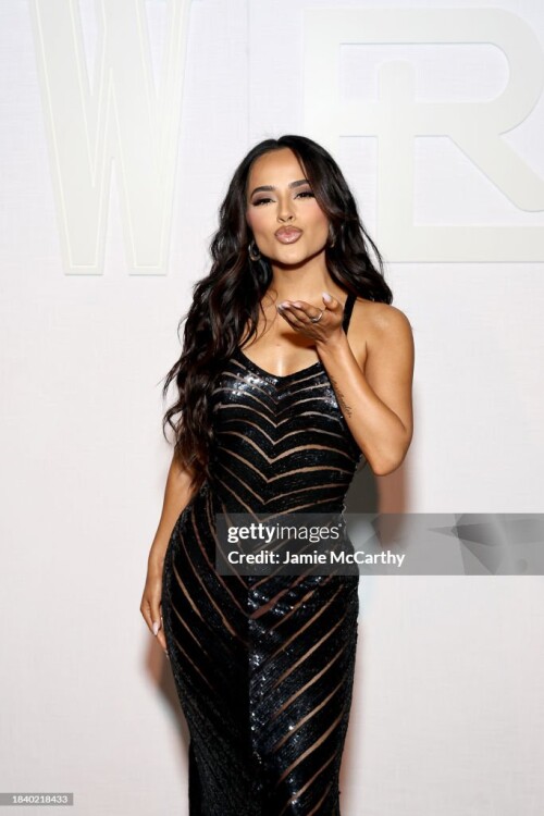 MIAMI BEACH, FLORIDA - DECEMBER 07: Becky G attends W Magazine And Ralph Lauren's Art Basel Celebration on December 07, 2023 in Miami Beach, Florida. (Photo by Jamie McCarthy/Getty Images for W Magazine)