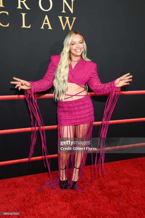 Liv Morgan at the Los Angeles premiere of "The Iron Claw" held at DGA Theater on December 11, 2023 in Los Angeles, California. (Photo by Gilbert Flores/Variety via Getty Images)