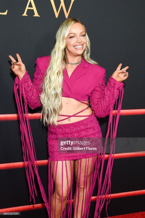 Liv Morgan at the Los Angeles premiere of "The Iron Claw" held at DGA Theater on December 11, 2023 in Los Angeles, California. (Photo by Gilbert Flores/Variety via Getty Images)