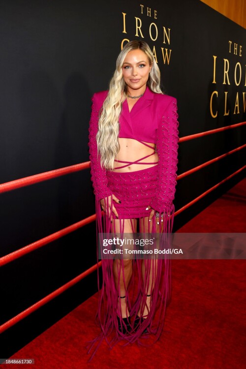 LOS ANGELES, CALIFORNIA - DECEMBER 11: Liv Morgan attends the Los Angeles Premiere Of A24's "The Iron Claw" at DGA Theater Complex on December 11, 2023 in Los Angeles, California. (Photo by Tommaso Boddi/The Hollywood Reporter via Getty Images)