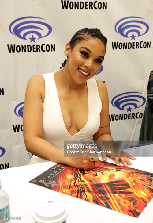 Alexandra Shipp seen at Twentieth Century Fox 'Dark Phoenix' at WonderCon 2019, Anaheim, CA, USA - 29 March 2019 (Photo by Eric Charbonneau/Getty Images for Twentieth Century Fox)