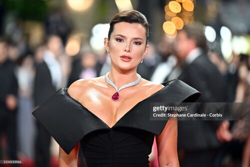 CANNES, FRANCE - MAY 22: Bella Thorne attends the "Motel Destino" Red Carpet at the 77th annual Cannes Film Festival at Palais des Festivals on May 22, 2024 in Cannes, France. (Photo by Stephane Cardinale - Corbis/Corbis via Getty Images)