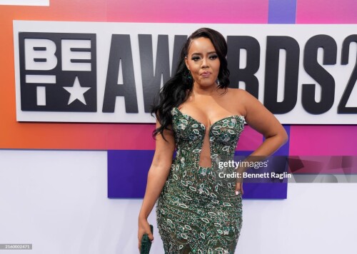 LOS ANGELES, CALIFORNIA - JUNE 30: Angela Simmons attends the 2024 BET Awards at Peacock Theater on June 30, 2024 in Los Angeles, California.  (Photo by Bennett Raglin/Getty Images for BET)