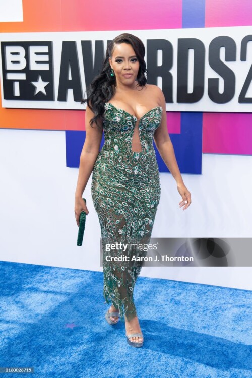 LOS ANGELES, CALIFORNIA - JUNE 30: Angela Simmons attends the 2024 BET Awards at Peacock Theater on June 30, 2024 in Los Angeles, California. (Photo by Aaron J. Thornton/Getty Images)