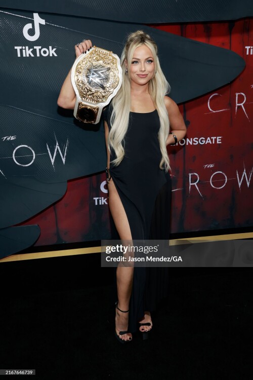 NEW YORK, NEW YORK - AUGUST 20: Liv Morgan attends the world premiere of "The Crow" at Village East by Angelika on August 20, 2024 in New York City. (Photo by Jason Mendez/GA/The Hollywood Reporter via Getty Images)