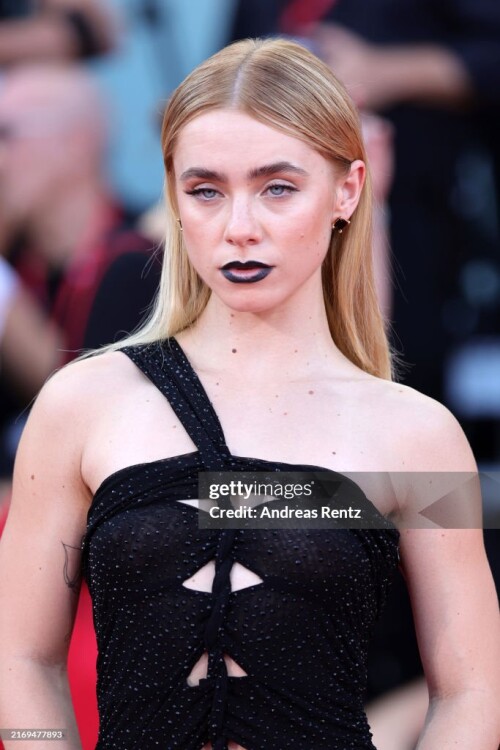 VENICE, ITALY - AUGUST 30: Clara Galle attends a red carpet for "Babygirl" during the 81st Venice International Film Festival at  on August 30, 2024 in Venice, Italy. (Photo by Andreas Rentz/Getty Images)