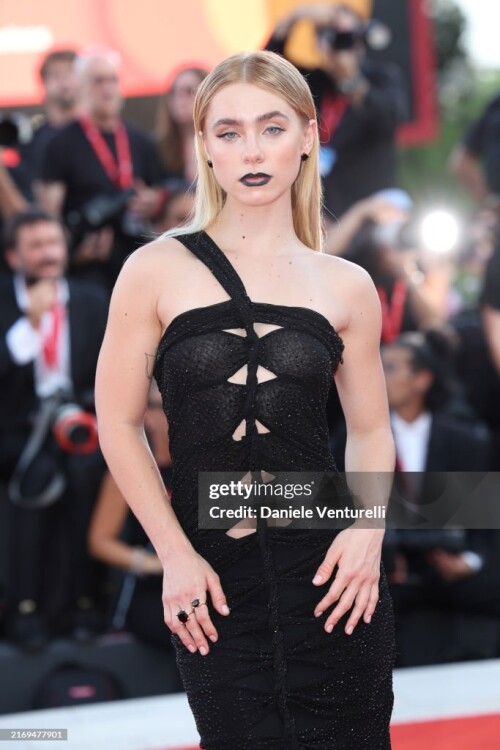 VENICE, ITALY - AUGUST 30: Clara Galle attends a red carpet for "Babygirl" during the 81st Venice International Film Festival at  on August 30, 2024 in Venice, Italy. (Photo by Daniele Venturelli/WireImage)