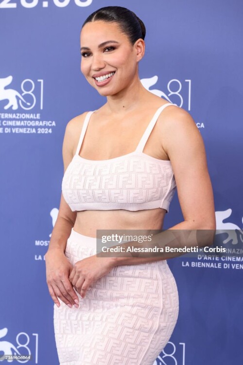VENICE, ITALY - AUGUST 31: Jurnee Smollett attends the "The Order" photocall during the 81st Venice International Film Festival at Palazzo del Casino on August 31, 2024 in Venice, Italy. (Photo by Alessandra Benedetti - Corbis/Corbis via Getty Images)