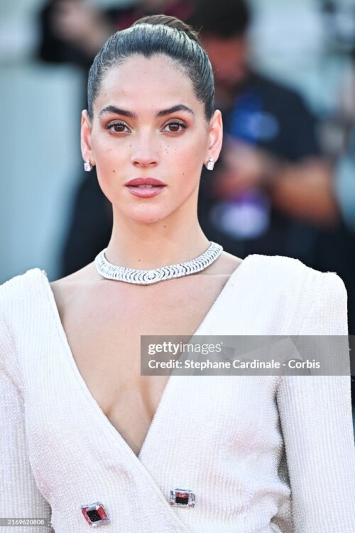 VENICE, ITALY - AUGUST 31: Adria Arjona attends the "Battlefield" (Campo Di Battaglia) red carpet during the 81st Venice International Film Festival on August 31, 2024 in Venice, Italy. (Photo by Stephane Cardinale - Corbis/Corbis via Getty Images)