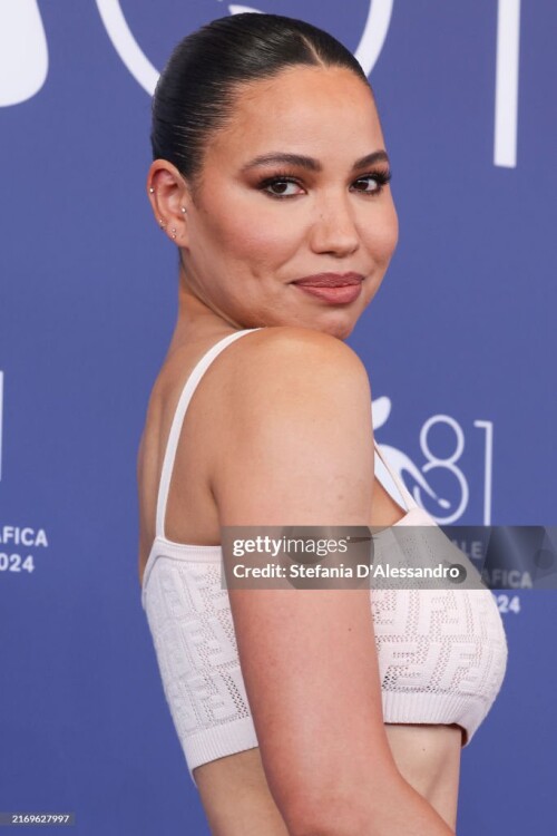 VENICE, ITALY - AUGUST 31: Jurnee Smollett attends the "The Order" photocall during the 81st Venice International Film Festival at Palazzo del Casino on August 31, 2024 in Venice, Italy. (Photo by Stefania D'Alessandro/WireImage)