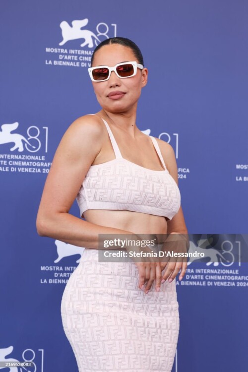 VENICE, ITALY - AUGUST 31: Jurnee Smollett attends the "The Order" photocall during the 81st Venice International Film Festival at Palazzo del Casino on August 31, 2024 in Venice, Italy. (Photo by Stefania D'Alessandro/WireImage)