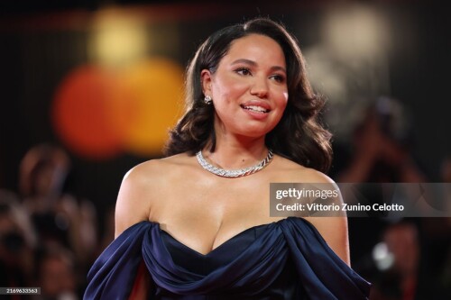 VENICE, ITALY - AUGUST 31: Jurnee Smollett attends the "The Order" red carpet during the 81st Venice International Film Festival at Palazzo del Cinema on August 31, 2024 in Venice, Italy. (Photo by Vittorio Zunino Celotto/Getty Images)