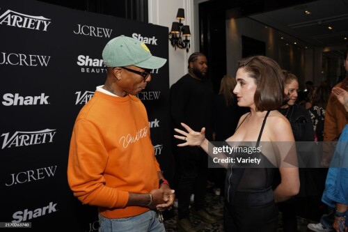 Pharrell Williams and Rachel Sennott at the Variety TIFF Lounge during the Toronto International Film Festival 2024 on September 8, 2024 in Toronto, Canada. (Photo by Tracey Biel/Variety via Getty Images)