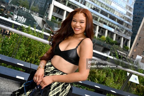 Storm Reid at Coach RTW Spring 2025 as part of New York Ready to Wear Fashion Week held at The High Line on September 9, 2024 in New York, New York.  (Photo by Gilbert Flores/WWD via Getty Images)