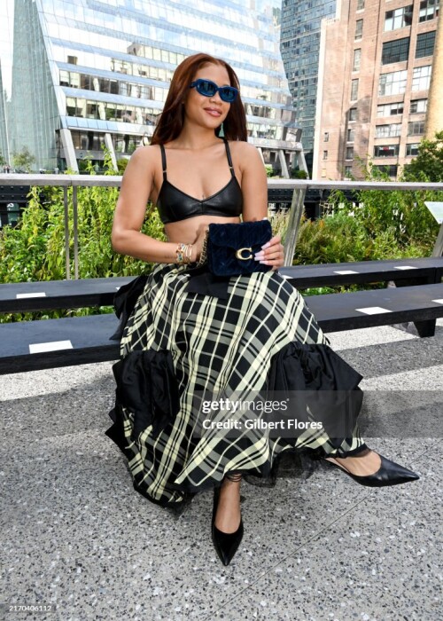 Storm Reid at Coach RTW Spring 2025 as part of New York Ready to Wear Fashion Week held at The High Line on September 9, 2024 in New York, New York.  (Photo by Gilbert Flores/WWD via Getty Images)
