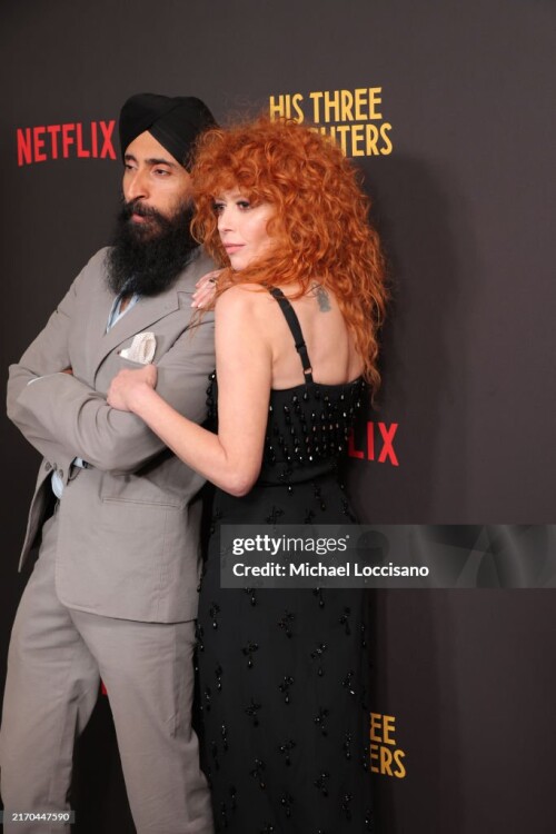 NEW YORK, NEW YORK - SEPTEMBER 05: (L-R) Waris Ahluwalia and Natasha Lyonne attend Netflix's "His Three Daughters" New York Screening at Paris Theatre on September 05, 2024 in New York City. (Photo by Michael Loccisano/Getty Images)
