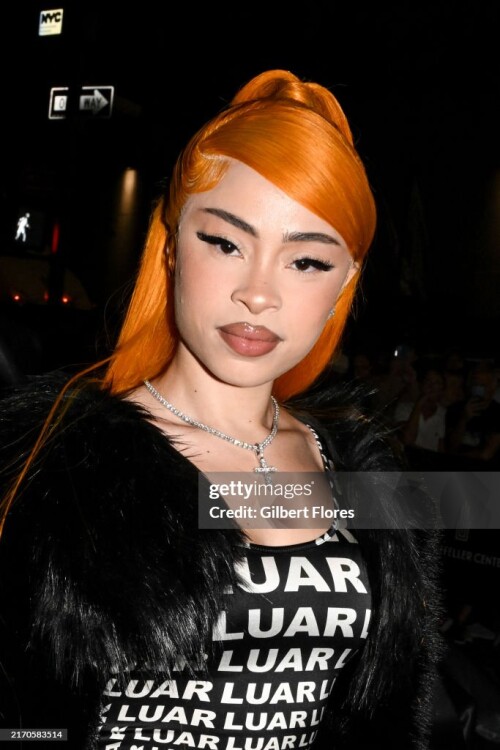 Ice Spice at Luar RTW Spring 2025 as part of New York Ready to Wear Fashion Week held at Rockefeller Plaza on September 10, 2024 in New York, New York.  (Photo by Gilbert Flores/WWD via Getty Images)