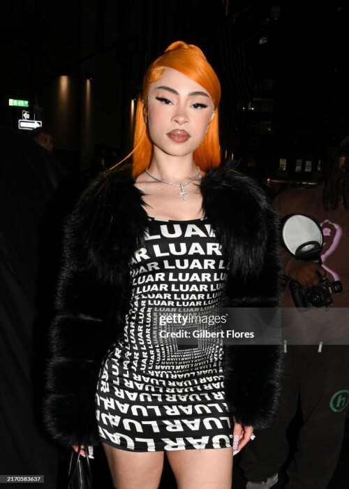 Ice Spice at Luar RTW Spring 2025 as part of New York Ready to Wear Fashion Week held at Rockefeller Plaza on September 10, 2024 in New York, New York.  (Photo by Gilbert Flores/WWD via Getty Images)