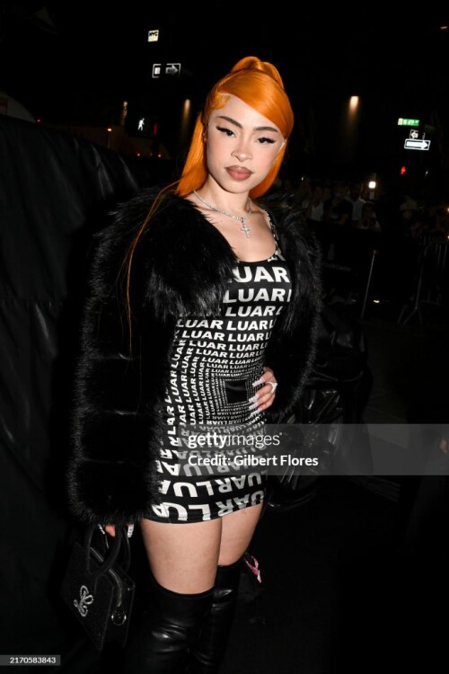 Ice Spice at Luar RTW Spring 2025 as part of New York Ready to Wear Fashion Week held at Rockefeller Plaza on September 10, 2024 in New York, New York.  (Photo by Gilbert Flores/WWD via Getty Images)