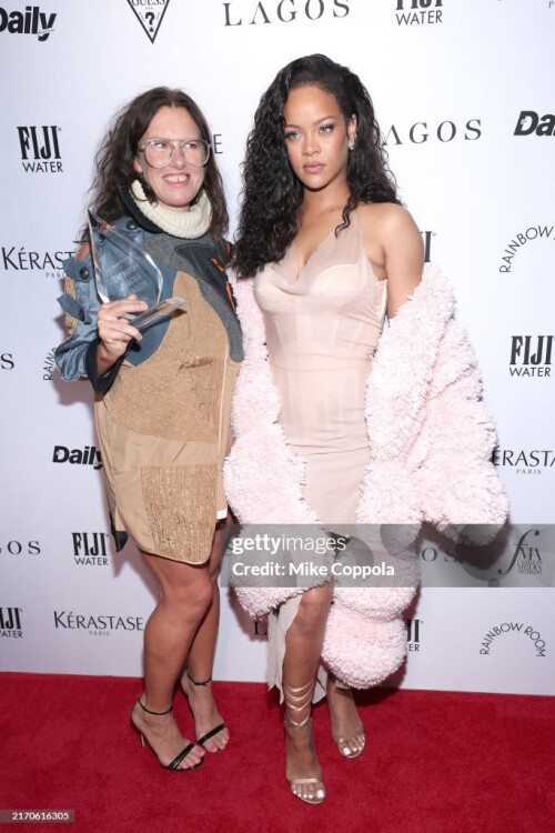 NEW YORK, NEW YORK - SEPTEMBER 06: (L-R) Katie Grand and Rihanna attend The Daily Front Row's 11th Annual Fashion Media Awards at The Rainbow Room on September 06, 2024 in New York City.  (Photo by Mike Coppola/Getty Images for The Daily Front Row)