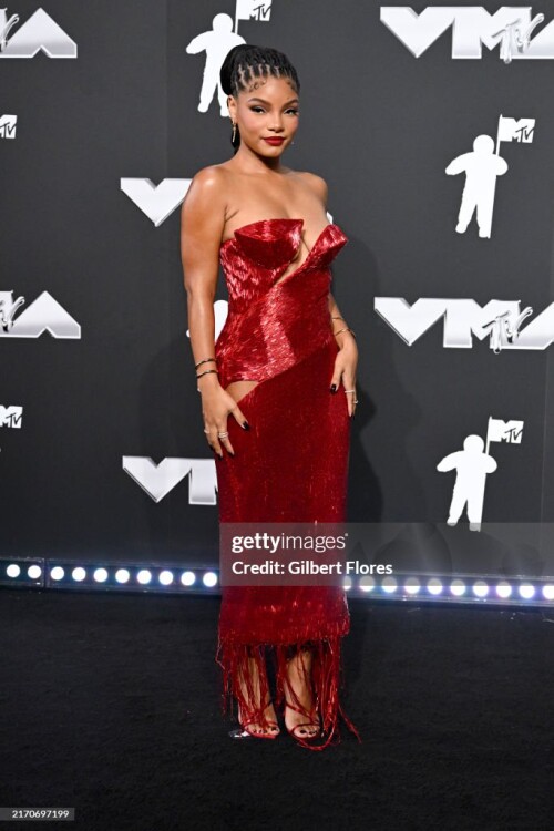 Halle Bailey at the 2024 MTV Video Music Awards held at UBS Arena on September 11, 2024 in in Elmont, New York.  (Photo by Gilbert Flores/Billboard via Getty Images)