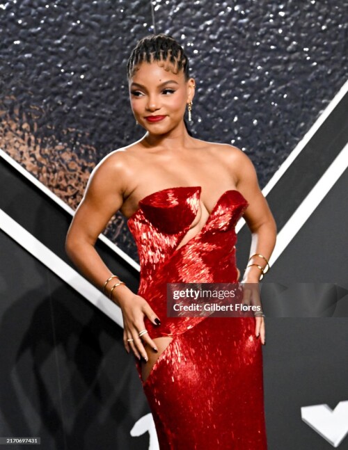 Halle Bailey at the 2024 MTV Video Music Awards held at UBS Arena on September 11, 2024 in in Elmont, New York.  (Photo by Gilbert Flores/Billboard via Getty Images)