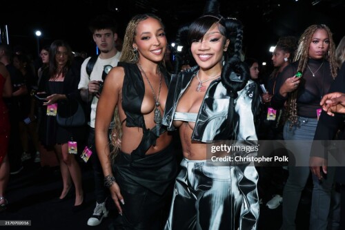 Tinashe and GloRilla at the 2024 MTV Video Music Awards held at UBS Arena on September 11, 2024 in Elmont, New York. (Photo by Christopher Polk/Billboard via Getty Images)