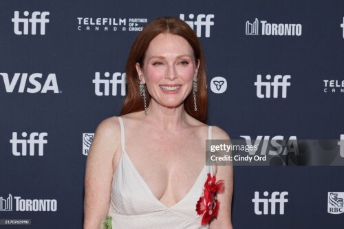 TORONTO, ONTARIO - SEPTEMBER 07: Julianne Moore attends the premiere of "The Room Next Door" during the 2024 Toronto International Film Festival at TIFF Lightbox on September 07, 2024 in Toronto, Ontario.  (Photo by Cindy Ord/Getty Images)
