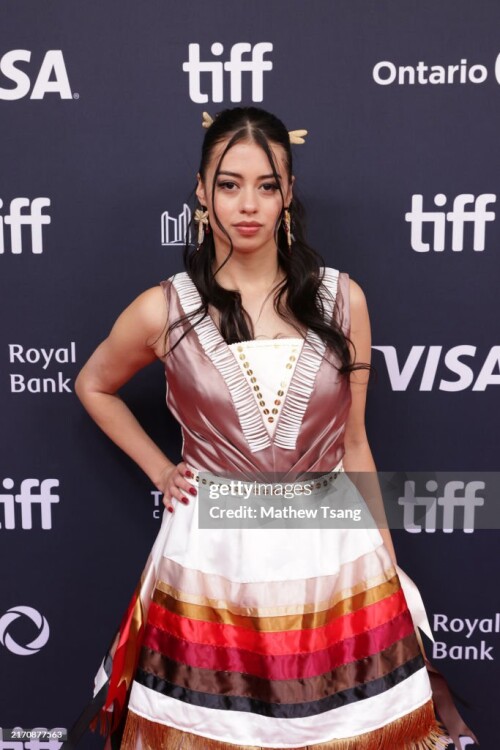 TORONTO, ONTARIO - SEPTEMBER 08: Amber Midthunder attends the premiere of "Rez Ball" during the 2024 Toronto International Film Festival at Royal Alexandra Theatre on September 08, 2024 in Toronto, Ontario. (Photo by Mathew Tsang/Getty Images)