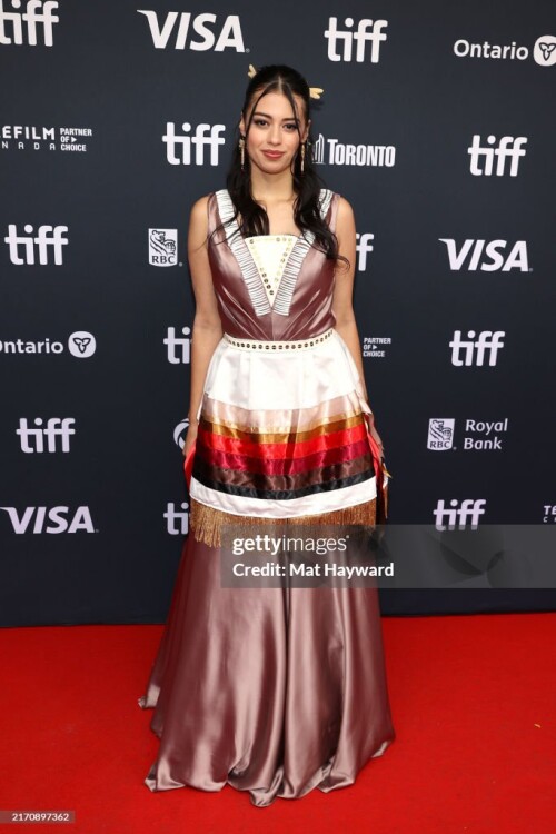 TORONTO, ONTARIO - SEPTEMBER 08: Amber Midthunder attends Netflix's "Rez Ball" world premiere during the Toronto International Film Festival at Royal Alexandra Theatre on September 08, 2024 in Toronto, Ontario. (Photo by Mat Hayward/Getty Images for Netflix)