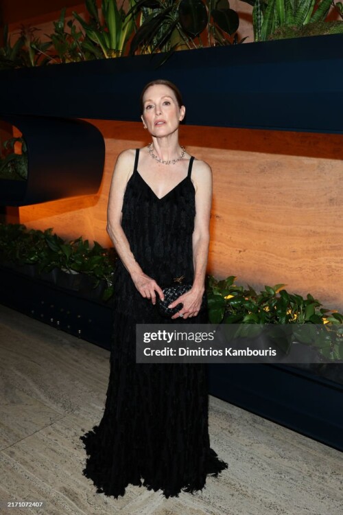 NEW YORK, NEW YORK - SEPTEMBER 09: Julianne Moore attends the Kering Foundation Third Annual Caring For Women Dinner at The Pool on September 09, 2024 in New York City.  (Photo by Dimitrios Kambouris/Getty Images for Kering)