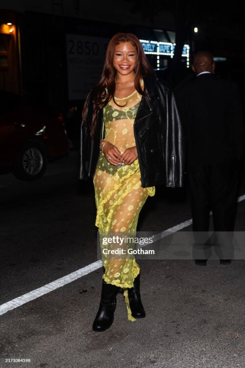 NEW YORK, NEW YORK - SEPTEMBER 09: Storm Reid is seen in SoHo on September 09, 2024 in New York City. (Photo by Gotham/GC Images)