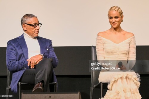 TORONTO, ONTARIO - SEPTEMBER 09: (L-R) Giancarlo Esposito and Nathalie Emmanuel attends the premiere of ?Megalopolis? during TIFF at Roy Thomson Hall on September 09, 2024 in Toronto, Ontario. (Photo by Robert Okine/Getty Images for Lionsgate)