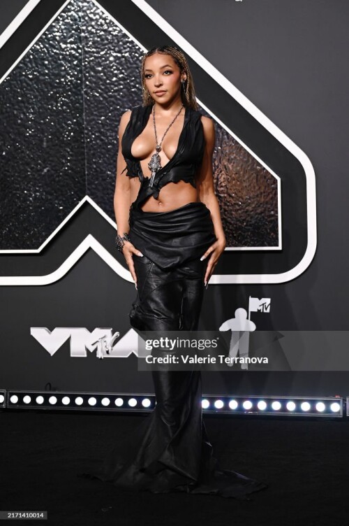 ELMONT, NEW YORK - SEPTEMBER 11: Tinashe attends the 2024 MTV Video Music Awards at UBS Arena on September 11, 2024 in Elmont, New York. (Photo by Valerie Terranova/FilmMagic)