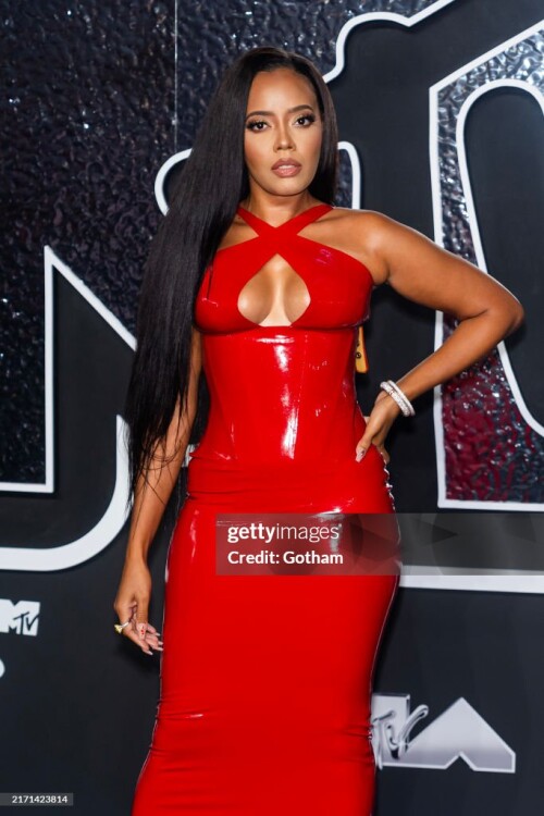 ELMONT, NEW YORK - SEPTEMBER 11: Angela Simmons attends the 2024 MTV Video Music Awards at UBS Arena on September 11, 2024 in Elmont, New York. (Photo by Gotham/WireImage)