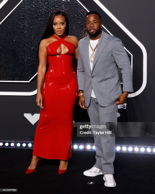 ELMONT, NEW YORK - SEPTEMBER 11: Angela Simmons and Yo Gotti attend the 2024 MTV Video Music Awards at UBS Arena on September 11, 2024 in Elmont, New York. (Photo by Taylor Hill/Getty Images)
