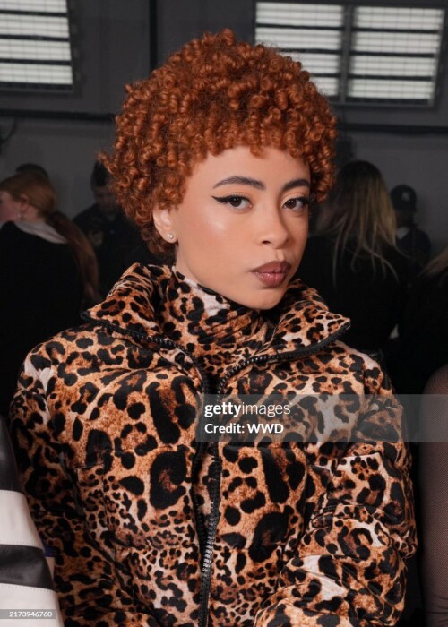 Ice Spice at Vetements RTW Spring 2025 as part of Paris Ready to Wear Fashion Week on September 27, 2024 in Paris, France.  (Photo by Swan Gallet/WWD via Getty Images)