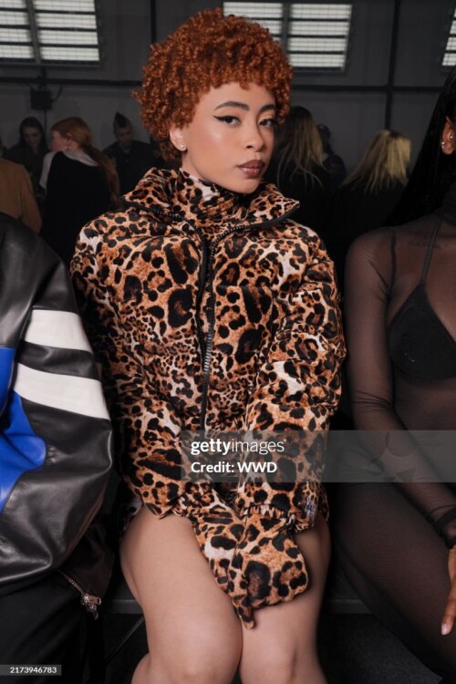 Ice Spice at Vetements RTW Spring 2025 as part of Paris Ready to Wear Fashion Week on September 27, 2024 in Paris, France.  (Photo by Swan Gallet/WWD via Getty Images)