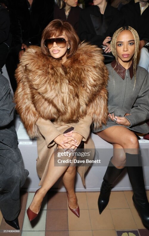 PARIS, FRANCE - SEPTEMBER 28: Cardi B and Zsela attend the McQueen Spring/Summer 2025 show during Paris Fashion Week on September 28, 2024 in Paris, France. (Photo by Dave Benett/Getty Images for Alexander McQueen)