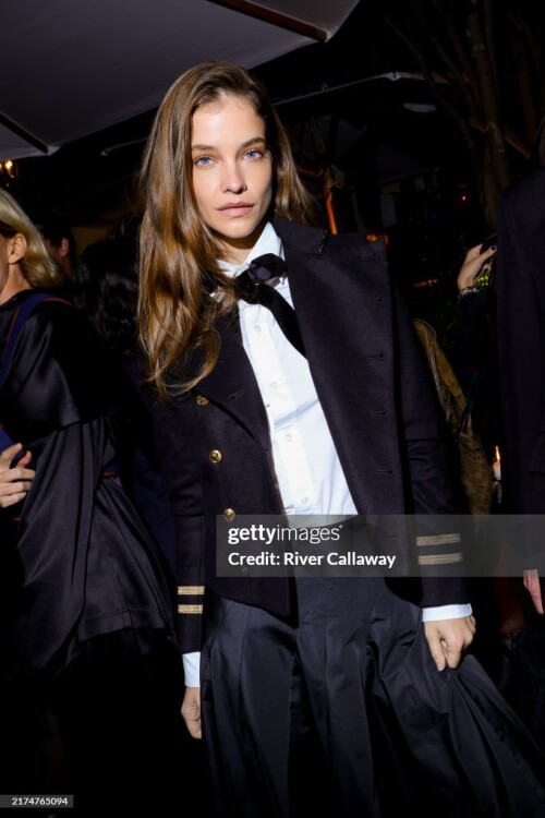 Barbara Palvin at the Ralph Lauren and Holiday Magazine New York Issue Launch held at Restaurant Ralph's on September 29, 2024 in Paris, France.  (Photo by River Callaway/WWD via Getty Images)