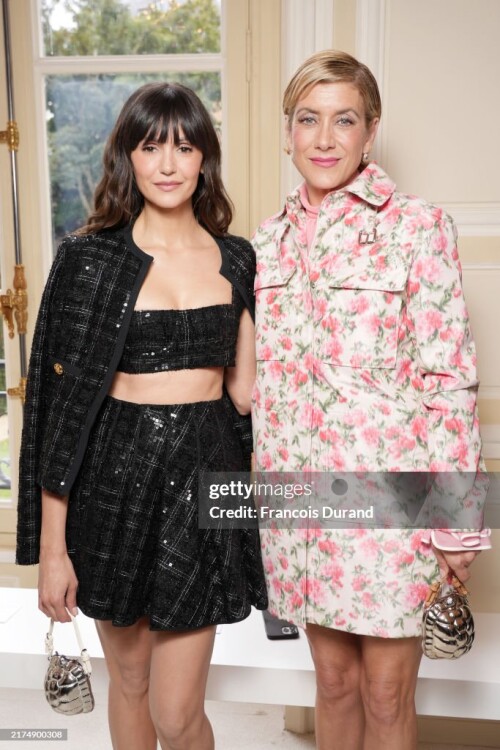 PARIS, FRANCE - SEPTEMBER 27: (EDITORIAL USE ONLY - For Non-Editorial use please seek approval from Fashion House) Nina Dobrev and Kate Walsh attend the Giambattista Valli Paris Womenswear Spring-Summer 2025 show as part of Paris Fashion Week on September 27, 2024 in Paris, France. (Photo by Francois Durand/Getty Images)