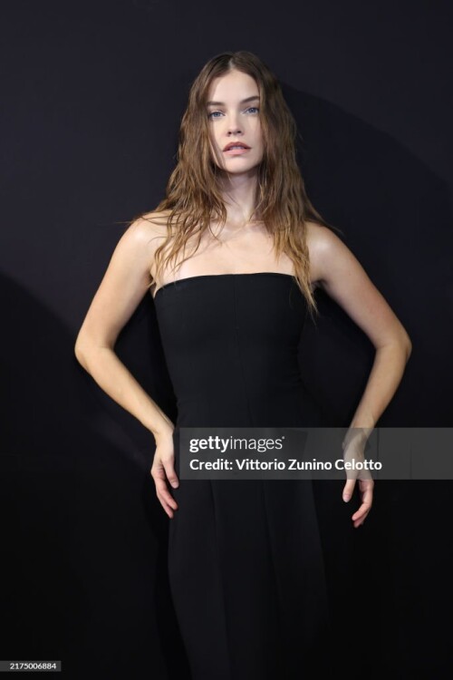 PARIS, FRANCE - SEPTEMBER 27: (EDITORIAL USE ONLY - For Non-Editorial use please seek approval from Fashion House) Barbara Palvin poses backstage prior to the Vetements Womenswear Spring-Summer 2025 show as part of Paris Fashion Week on September 27, 2024 in Paris, France. (Photo by Vittorio Zunino Celotto/Getty Images)