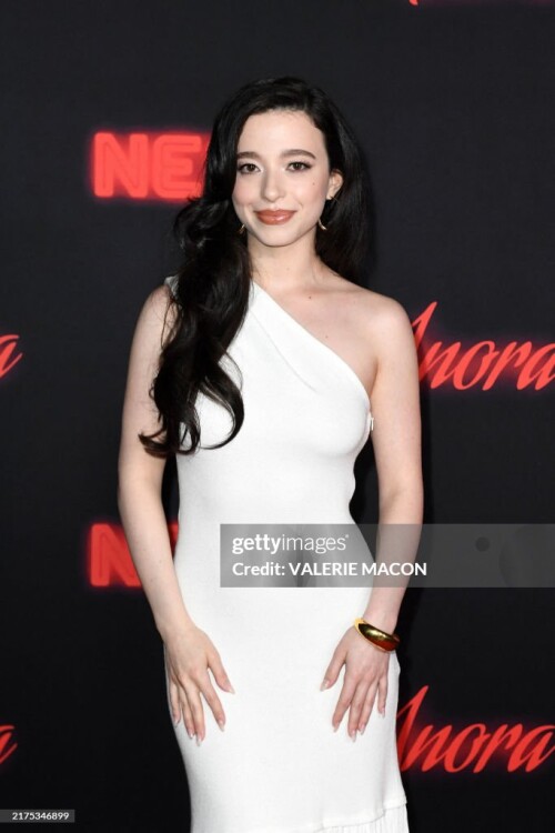 US actress Mikey Madison attends Beyond Fest's West Coast premiere of "Anora" at the Vista theatre in Los Angeles, October 1, 2024. (Photo by VALERIE MACON / AFP) (Photo by VALERIE MACON/AFP via Getty Images)