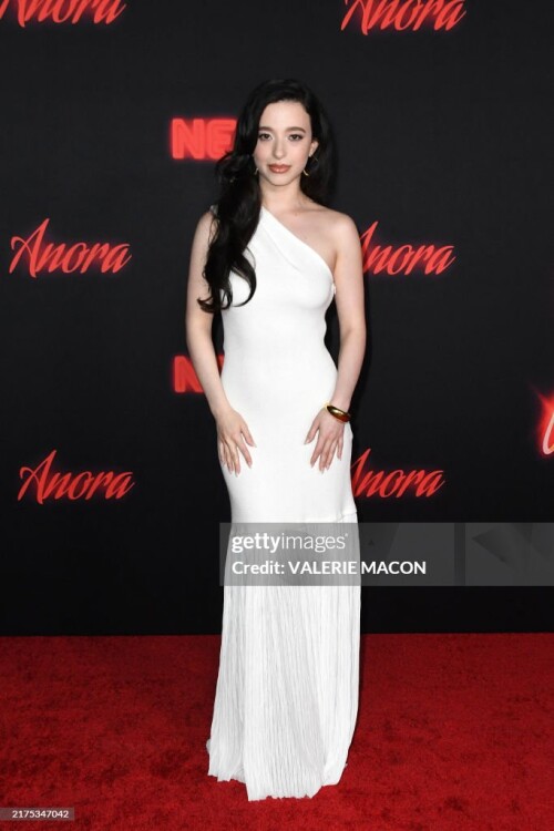 US actress Mikey Madison attends Beyond Fest's West Coast premiere of "Anora" at the Vista theatre in Los Angeles, October 1, 2024. (Photo by VALERIE MACON / AFP) (Photo by VALERIE MACON/AFP via Getty Images)