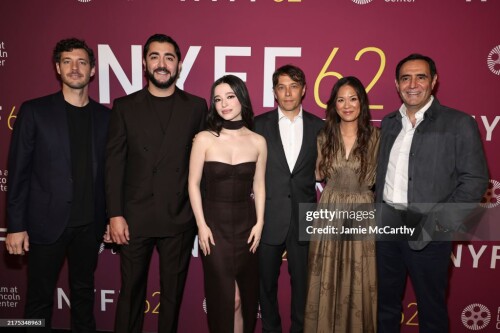 NEW YORK, NEW YORK - SEPTEMBER 28: (L-R) Alex Coco, Vache Tovmasyan, Mikey Madison, Sean Baker, Samantha Quan, and Karren Karagulian attend the "Anora" premiere?during the 62nd New York Film Festival at Alice Tully Hall Lincoln Center on September 28, 2024 in New York City. (Photo by Jamie McCarthy/Getty Images for FLC)