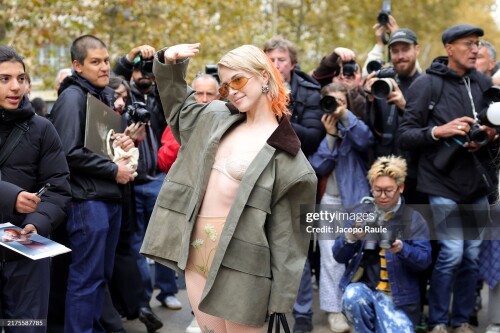 PARIS, FRANCE - SEPTEMBER 30: Hayley Williams attends the Stella McCartney Paris Womenswear Spring-Summer 2025 show as part of Paris Fashion Week on September 30, 2024 in Paris, France. (Photo by Jacopo Raule/Getty Images)
