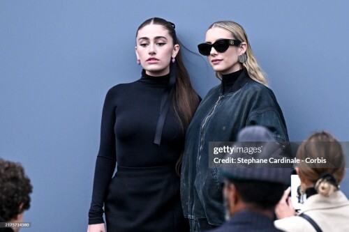 PARIS, FRANCE - SEPTEMBER 30: Rachel Sennott and Emma Roberts attend the Balenciaga Paris Womenswear Spring-Summer 2025 show as part of Paris Fashion Week on September 30, 2024 in Paris, France. (Photo by Stephane Cardinale - Corbis/Corbis via Getty Images)