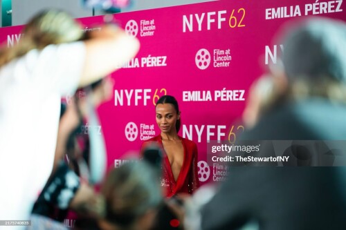 NEW YORK, NEW YORK - SEPTEMBER 30: Zoe Saldana attends the "Emilia P?rez" Premiere during the 62nd New York Film Festival at Alice Tully Hall on September 30, 2024 in New York City. (Photo by TheStewartofNY/Getty Images)
