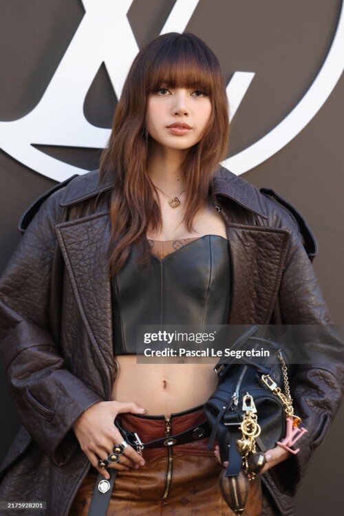 PARIS, FRANCE - OCTOBER 01: (EDITORIAL USE ONLY - For Non-Editorial use please seek approval from Fashion House) Lisa attends the Louis Vuitton Paris Womenswear Spring-Summer 2025 show as part of Paris Fashion Week on October 01, 2024 in Paris, France. (Photo by Pascal Le Segretain/Getty Images)